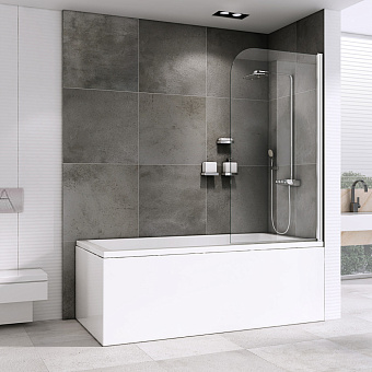 Стеклянная шторка на ванну Abber Ewiges Wasser AG52100 140х100см