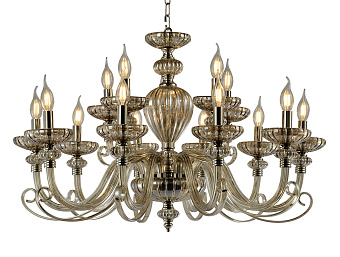 Люстра подвесная Newport 12800 12815/C cognac 40Вт 15 лампочек E14