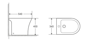 Биде напольное Azario FRETTA ROUND AZ-1217C