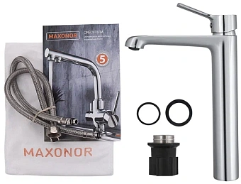 Смеситель для раковины Maxonor MN1178 хром