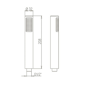 Ручной душ Paini Pixel Morgana Pad 81CR155 хром