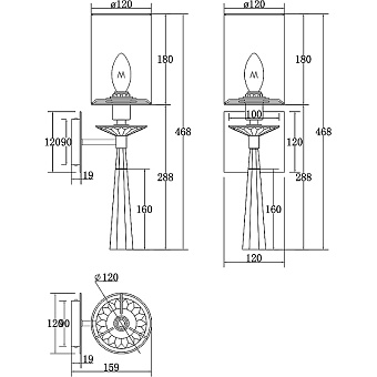 Бра Maytoni Bianco MOD224WL-01BS1 60Вт E14