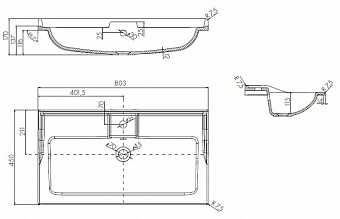 Раковина накладная Акватон Фабиа 1A708031FB010 80х45см
