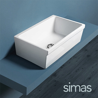 Мойка кухонная SIMAS Top E Lavabi D'Arredo Q500bi 75х50см белый
