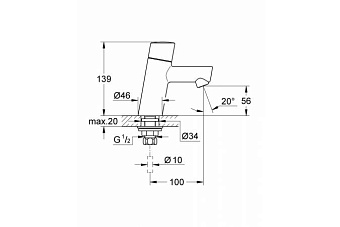 Смеситель для раковины GROHE Concetto New 32207001 хром