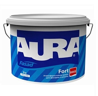 Краска для минеральных поверхностей фасадная Aura(Eskaro) Форт Белый основа A 4,5л