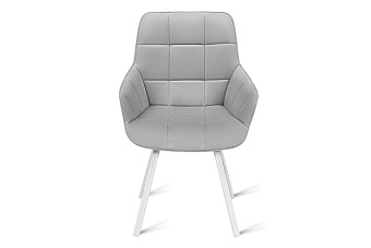Кухонный стул поворотный AERO 56х61х85см велюр/сталь Light Grey