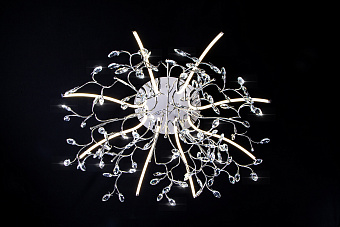 Люстра хрустальная Eurosvet Claudia 90036/8 хром 60Вт 8 лампочек LED