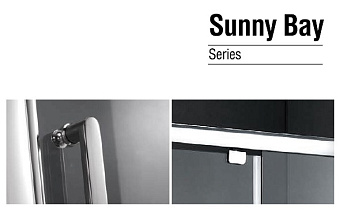 Угловое ограждение Gemy Sunny Bay S28160-A100 190х100см стекло прозрачное