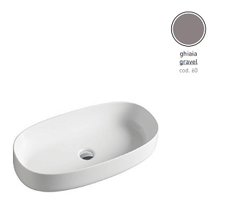 Раковина накладная ArtCeram Cognac COL005 60 00 68х35см