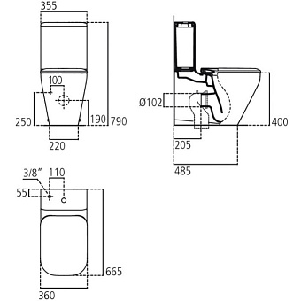 Сливной бачок IDEAL STANDARD TONIC II K404901