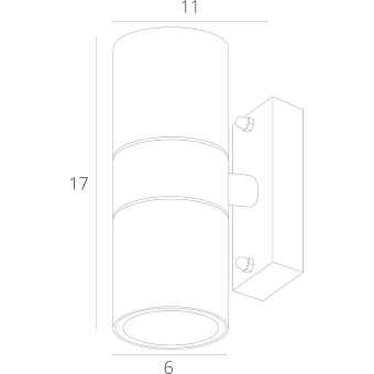 Светильник фасадный Arte Lamp MISTERO A3302AL-2GY 35Вт IP44 GU10 серый