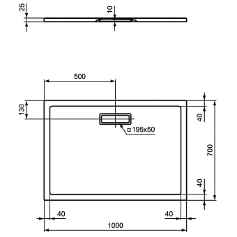 Душевой поддон IDEAL STANDARD ULTRAFLAT NEW T4475V1 70х100см