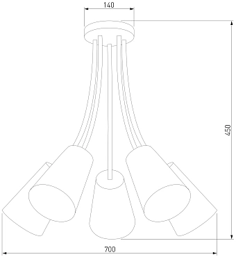 Светильник потолочный TK Lighting Wire 2107 60Вт E27
