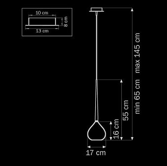 Светильник подвесной Lightstar Forma 808117 40Вт E14