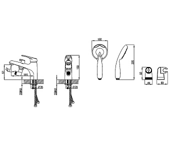 Смеситель для ванны LEMARK Omega LM3115C хром