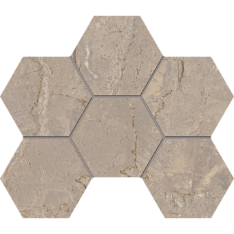 Керамическая мозаика ESTIMA Bernini Mosaic/BR02_NS/25x28,5/Hexagon Beige 25х28,5см 0,71кв.м.