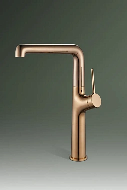 Смеситель для кухни Maxonor PL4094-16 поворотный излив золотой