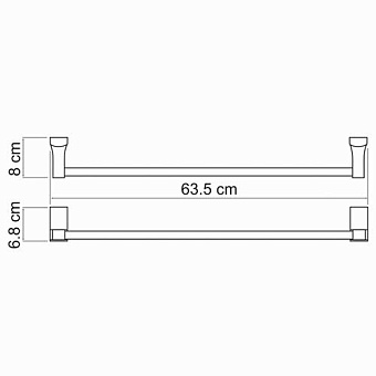 Полотенцедержатель WASSERKRAFT Exter K-5200 K-5230 светлая бронза 63,5см