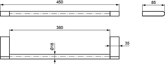 Полотенцедержатель IDEAL STANDARD CONNECT N1386AA хром 45см