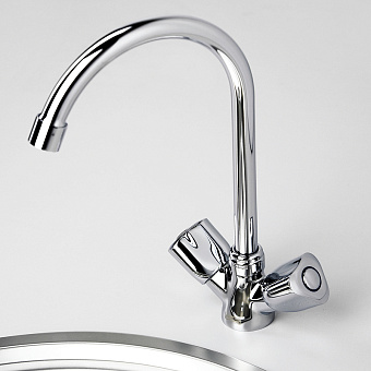 Смеситель для кухни WASSERKRAFT Amper 2907 поворотный излив хром