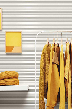 Настенная плитка MARAZZI ITALY Colorplay M4JW White Struttura Mikado ЗD Rett 30х90см 1,35кв.м. матовая