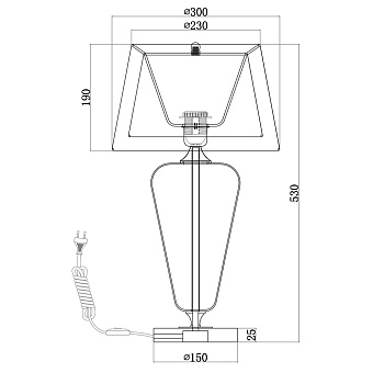 Настольная лампа Maytoni Verre Z005TL-01BS 40Вт E27