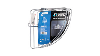 Полка в ванную угловая FIXSEN FX-850-1 1-ярусная 20х20см никель/хром