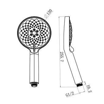 Ручной душ CAPRIGO PARTS 98-504-BRG матовое золото