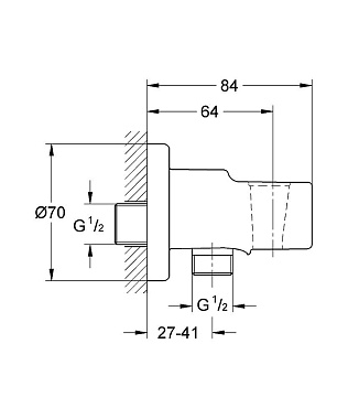 Шланговое подключение GROHE 28628000 хром