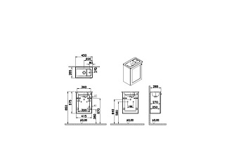 Тумба с раковиной VITRA Root Classic 68603 28,5х45х57,5см