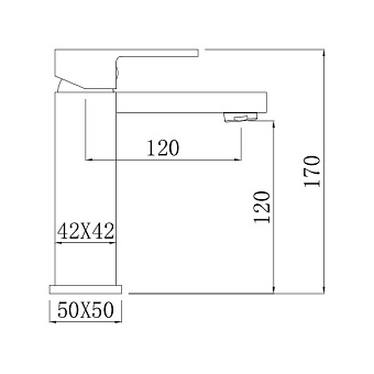 Смеситель для раковины Comforty FC045A-CMT чёрный