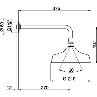 Верхний душ Cisal Shower DS01340021 хром