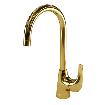 Смеситель для кухни WASSERKRAFT Sauer 7107 поворотный излив золото