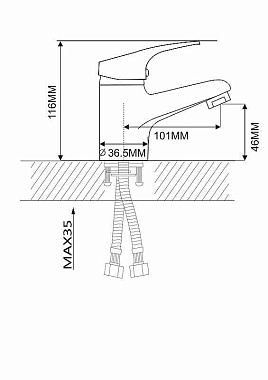 Смеситель для раковины Maxonor MN1013 хром