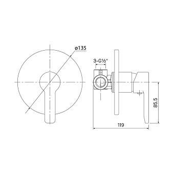 Смеситель для ванны IDDIS Sena SENSB00i66 хром