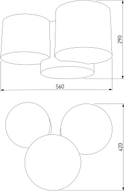 Светильник потолочный TK Lighting Mona 3275 15Вт E27