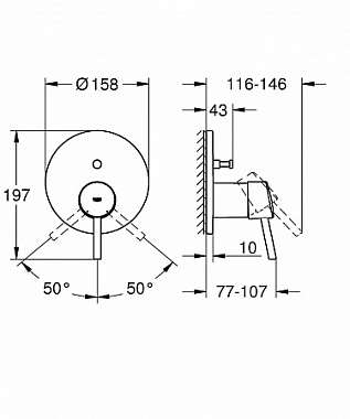 Смеситель для ванны GROHE Concetto 24054001 хром