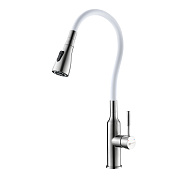 Смеситель для кухни LEMARK Expert LM5082S-White гибкий излив белый матовый