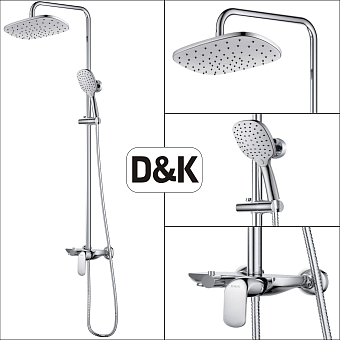 Душевая система D&K Venice.Gondola DA1023701B14 хром