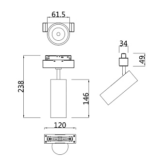 Магнитный трековый светильник Maytoni Focus LED TR019-2-15W4K-W 18Вт LED белый