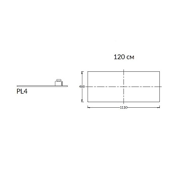 Столешница KERAMA MARAZZI Plaza PL4.DL500920R\120 Керамогранит 48х117см серый