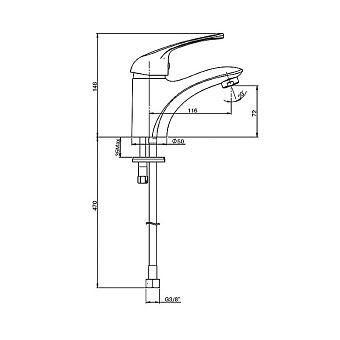 Смеситель для раковины Paini Trento TRCR205LMKM хром