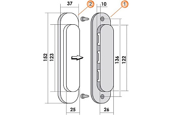 Ручки купе MORELLI SIMPLE MHS150 AB античная бронза