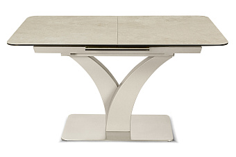 Кухонный стол раскладной AERO 85х140х76см закаленное стекло/керамика/сталь Cap Rock