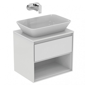 Столешница IDEAL STANDARD CONNECT AIR E0848B2 ДСП 44,2х60,4см glossy white + matt white