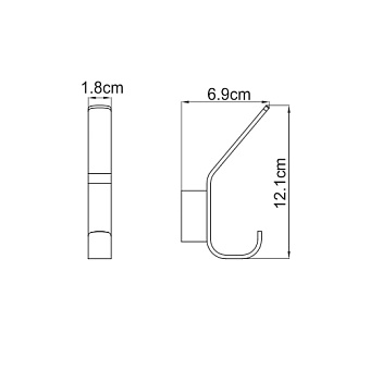 Крючок WASSERKRAFT Sauer K-7900 K-7923 золото