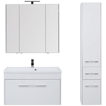 Шкаф зеркальный AQUANET Августа 210005 17х100х90см с подсветкой