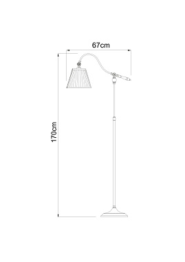Торшер Arte Lamp SEVILLE A1509PN-1PB 60Вт E27