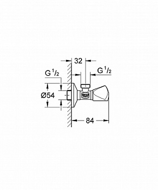 Вентиль запорный GROHE 22940000